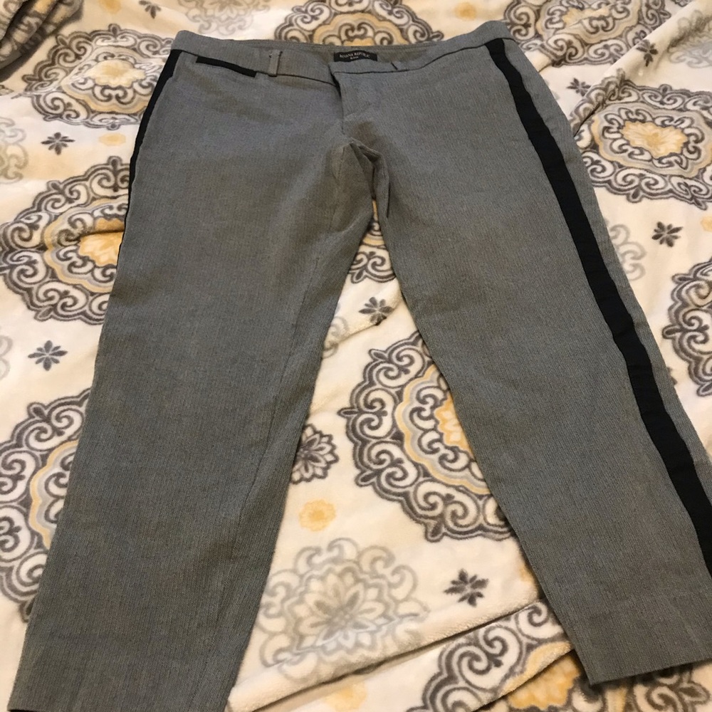 Petite ankle tuxedo stripe slacks